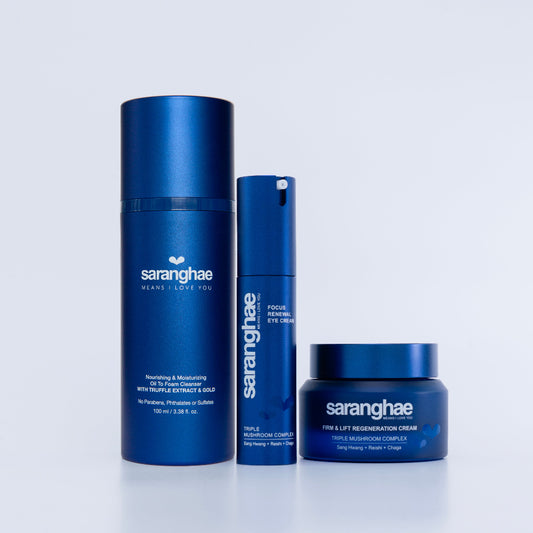 Saranghae_essentials_trio - cleanser + eye cream + firm & lift