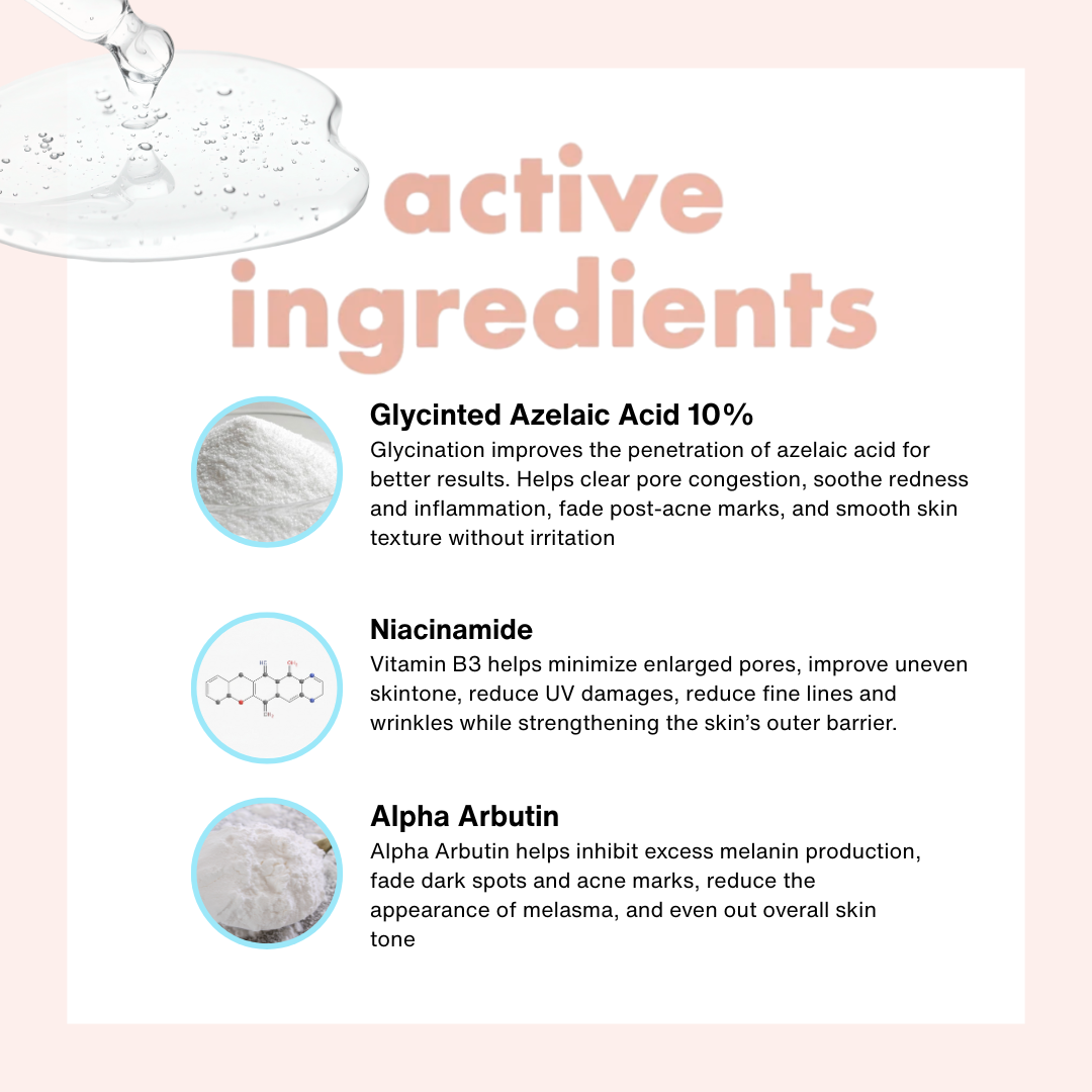 Saranghae Azalume 10 Serum with 10% Glycinated Azelaic Acid + 2% Niacinamide + 1% Alpha Arbutin
