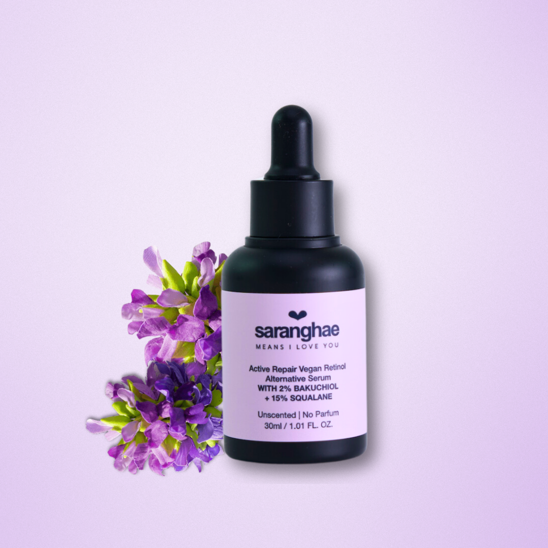 Saranghae Active Repair Vegan Retinol Alternative Serum with 2% Bakuchiol + 15% Squalane