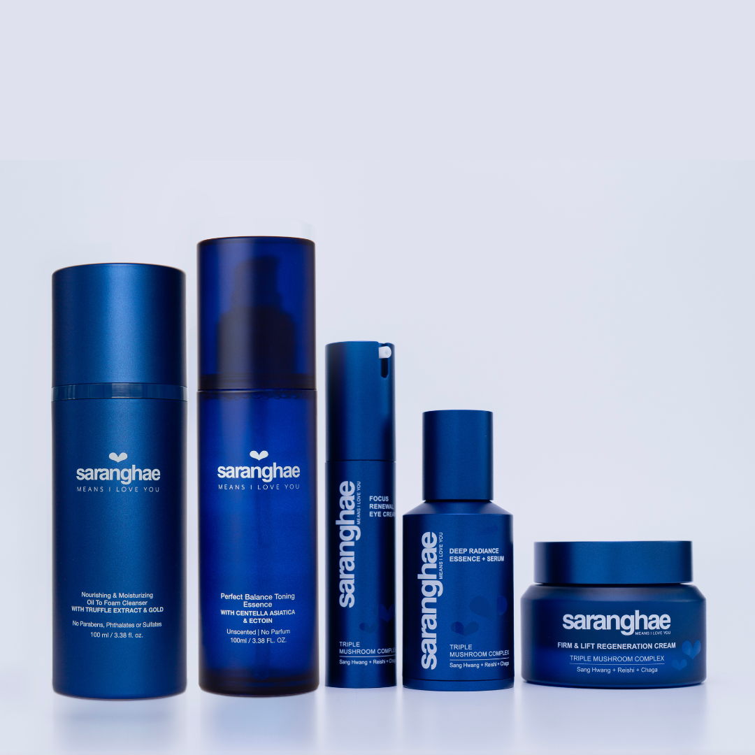 The Complete 5-Step Skincare Routine With Triple Mushroom Complex: Reishi + Chaga + Sang Hwang