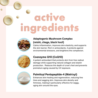 Focus Renewal Eye Cream with Triple Mushroom Complex: Reishi + Chaga + Sang Hwang