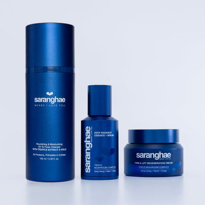 Saranghae_favorites_trio - cleanser + deep radiance + firm & lift