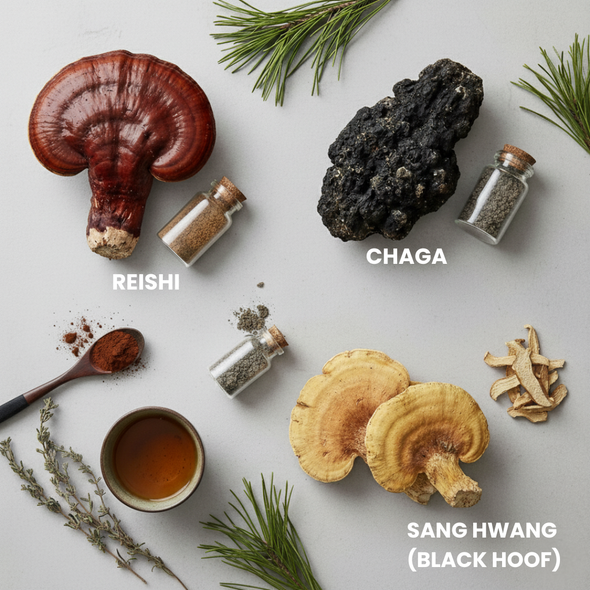 The Complete 5-Step Skincare Routine With Triple Mushroom Complex: Reishi + Chaga + Sang Hwang