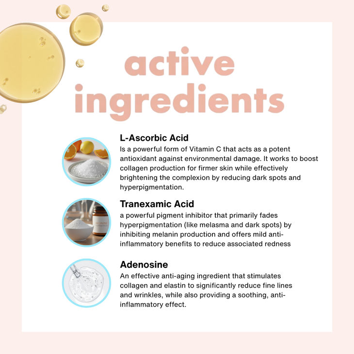 Advanced Brightening & Dark Spot Repair Serum with 25% Vitamin C + 1% Tranexamic Acid