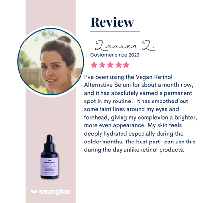 Saranghae Active Repair Vegan Retinol Alternative Serum with 2% Bakuchiol + 15% Squalane