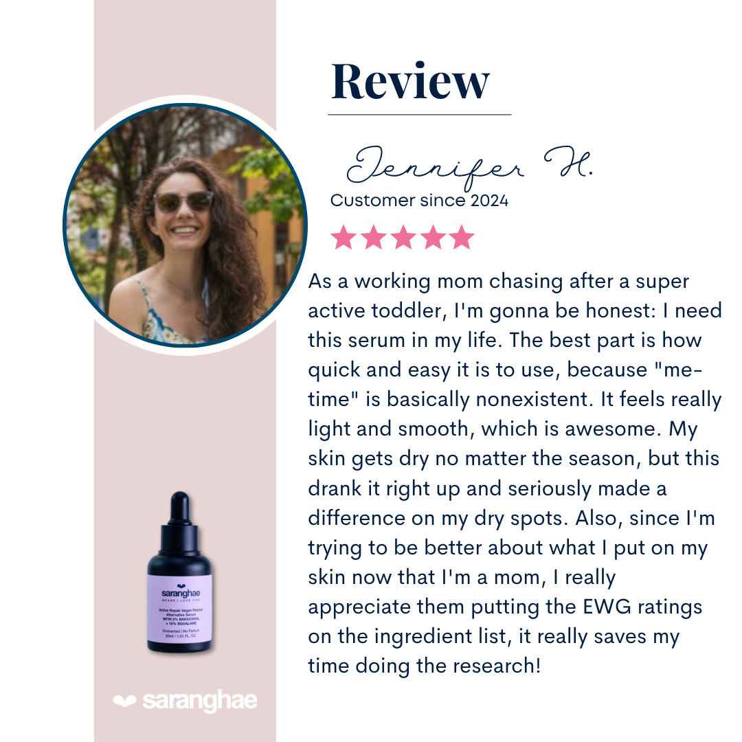 Saranghae Active Repair Vegan Retinol Alternative Serum with 2% Bakuchiol + 15% Squalane