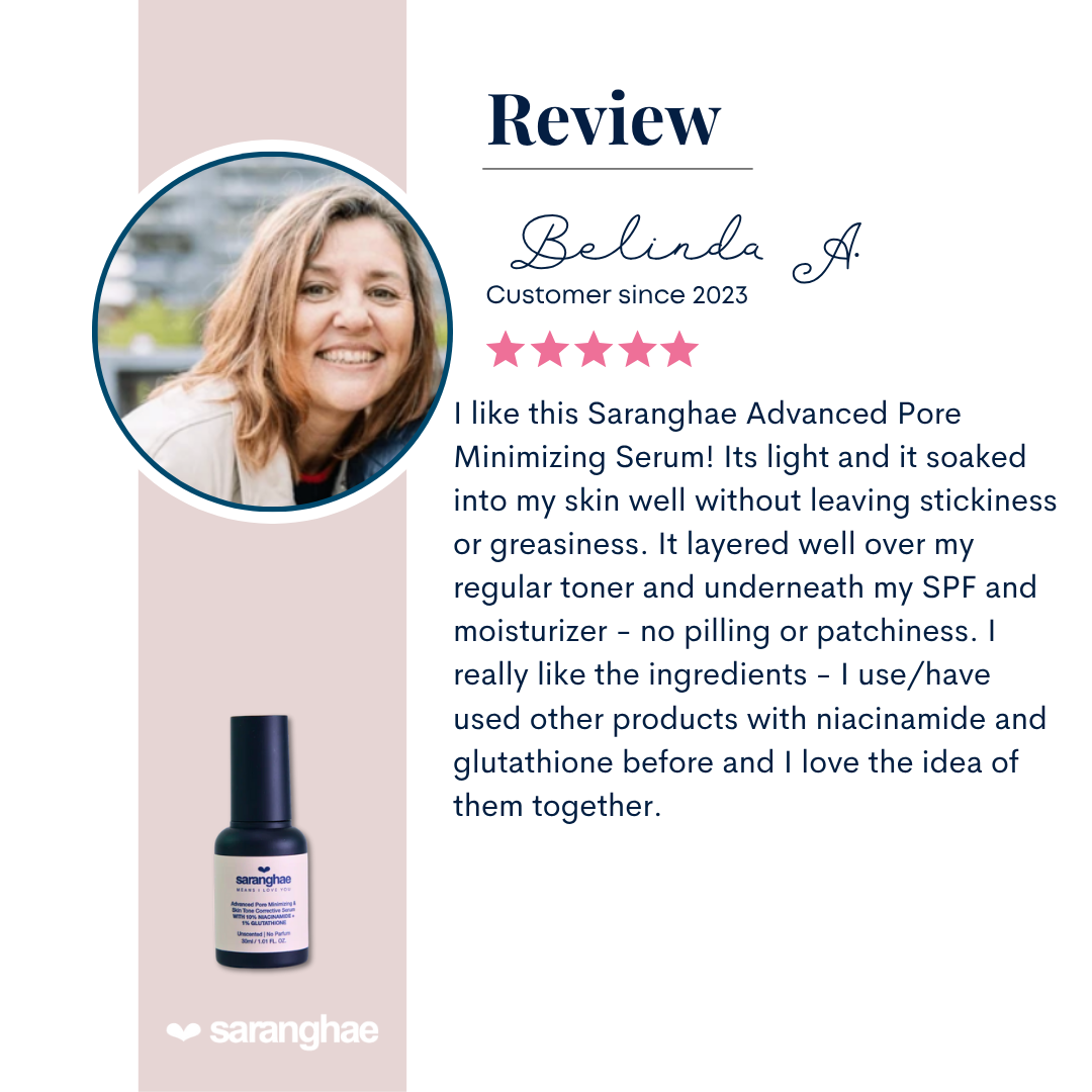 Advanced Pore Minimizing & Skin Tone Corrective Serum With 10% Niacinamide + 1% Glutathione